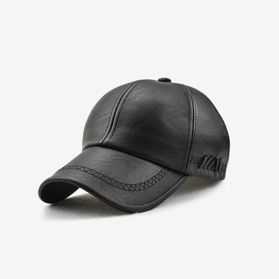 Hats新品秋冬帽子新款户外休闲棒球帽中老年男士鸭舌时尚帽皮帽子