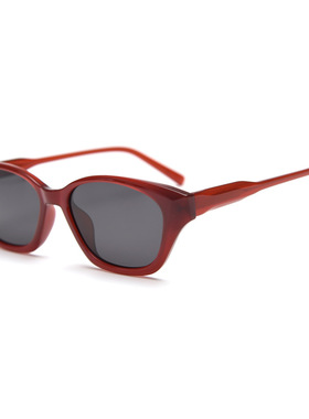 韩系新款复古猫形TR90板材脚偏光太阳眼镜潮男女网红街拍豹纹墨镜