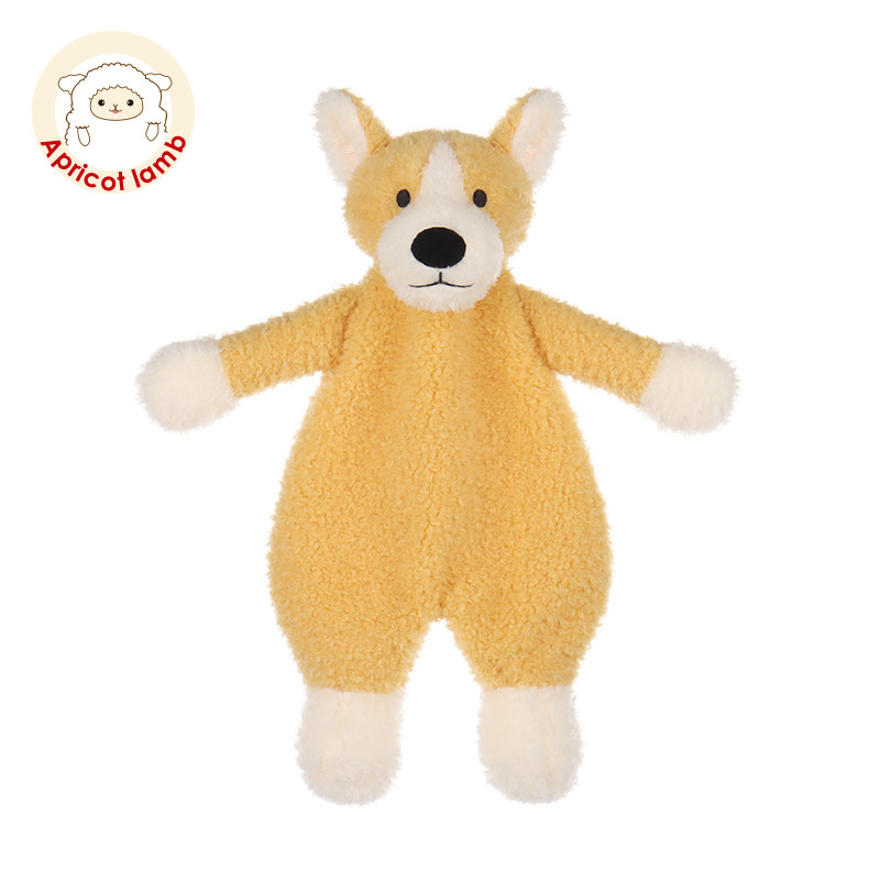 Apricot Lamb人柯基安抚巾宝宝婴儿可入口宝宝睡眠安抚毛绒玩具
