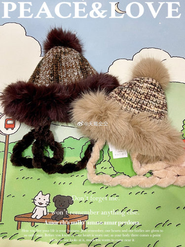 骑车毛线手套连指秋冬季小香风