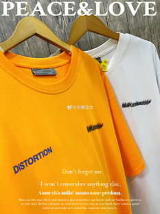 大码 320克潮牌超品高货情侣版 男装 T恤格格家原单女装 宽松五分袖