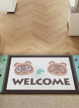 动森Switch入户门地垫进门地垫入户门垫丝圈地垫pvc地垫玄关地垫