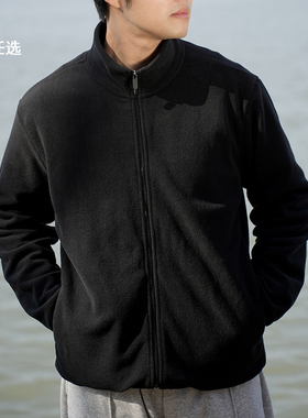 NNID双刷双摇摇粒绒立领外套内胆260g袖口下摆弹力绳防风KS073
