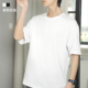 NNID日系极简200g全棉棉氨纶纯色休闲圆领短袖 t恤宽松打底上衣