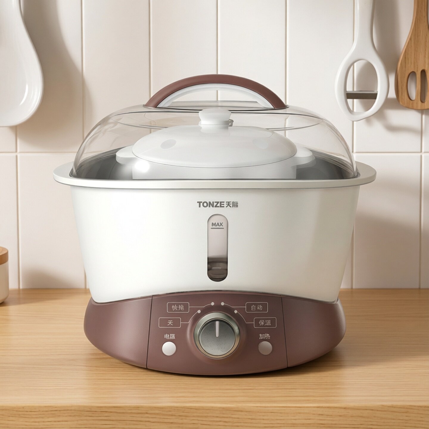 天际隔水炖盅全自动大容量陶瓷煲汤电炖炖锅家用一锅四胆智能神器