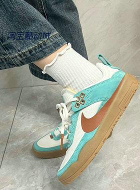 Nike耐克SBDAYONE舒适轻盈防滑耐磨低帮儿童板鞋白蓝色FN4210-301