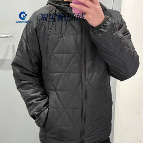 耐克男子防风保暖薄棉服夹克外套