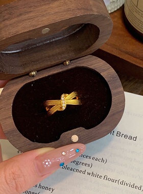 千夕足金9995D环环相扣戒黄金戒指女款送女友情人节生日礼物