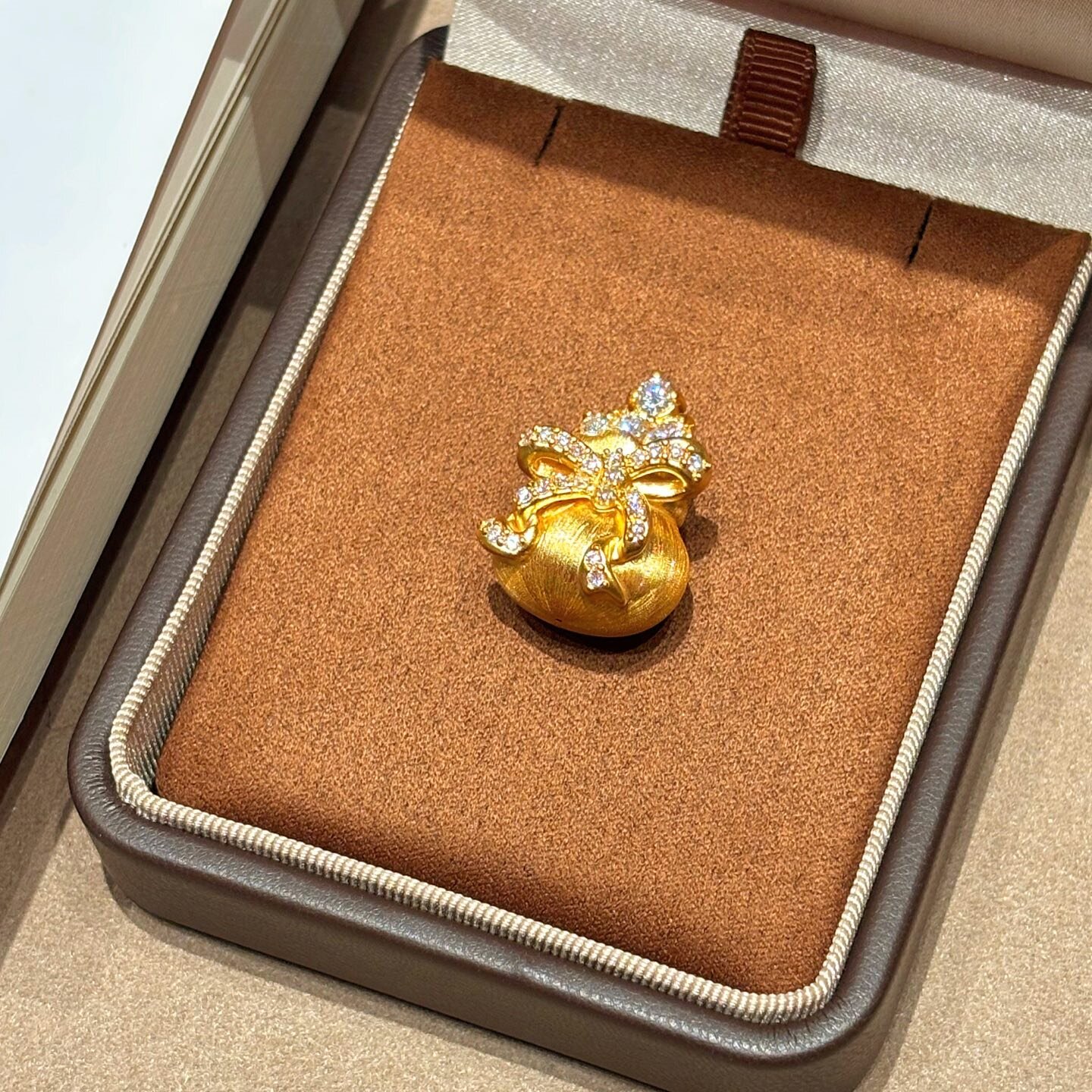 千夕 足金999满满福袋吊坠黄金吊坠女款送女友七夕情人节生日礼物