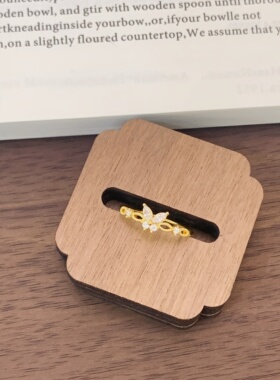 千夕 足金9996D白蝶戒黄金戒指女款求婚情人节生日礼物送女友老婆