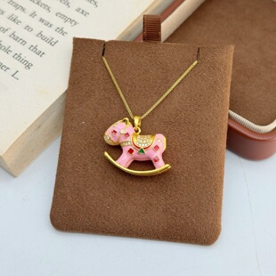 千夕 足金9995D摇摇木马吊坠黄金吊坠女款送女友情人节生日礼物