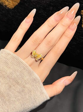 千夕足金999在逃公主戒指黄金戒指女款送女友七夕情人节生日礼物