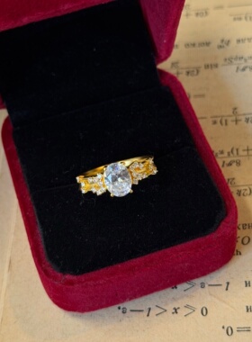 千夕足金999繁星鸽子蛋黄金戒指可爱女款情人节生日礼物送女友