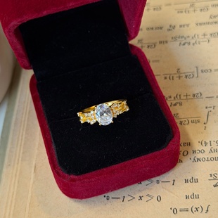 千夕足金999繁星鸽子蛋黄金戒指可爱女款情人节生日礼物送女友