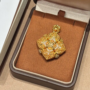 足金999柿柿如意吊坠黄金吊坠送女友七夕情人节生日礼物 千夕