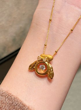 千夕 足金999灵动-可琦安黄金吊坠女士春节情人节生日礼物送女友