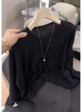 3369【彩点小卷边软糯针织衫】巨百搭！秋季新款女士薄款上衣