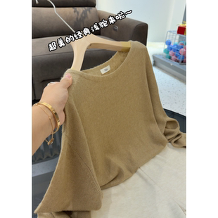 3997【超美的经典浅驼针织衫】早秋新款女士韩版显白休闲上衣