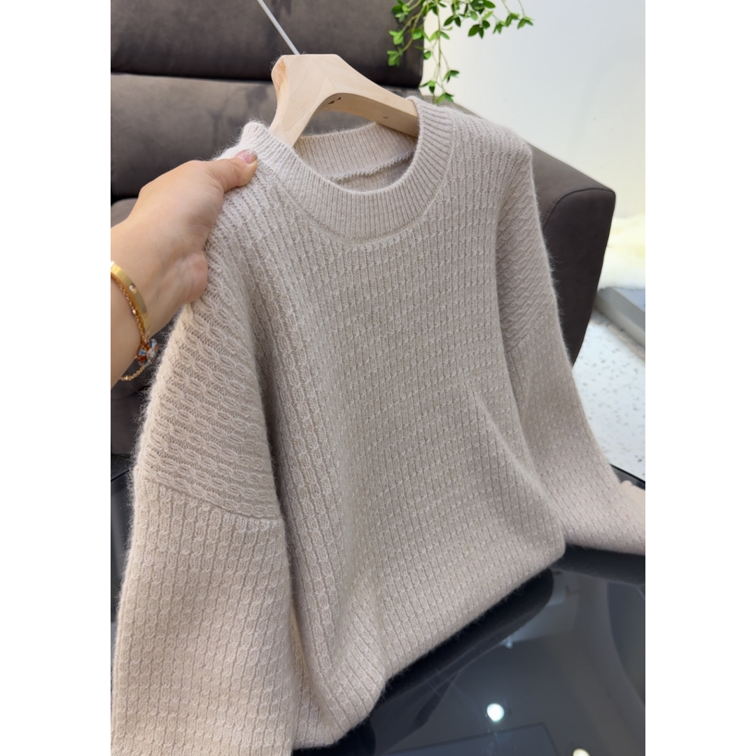 2327【全身小麻花毛衣】秋冬新款女装韩版宽松外穿女士针织衫