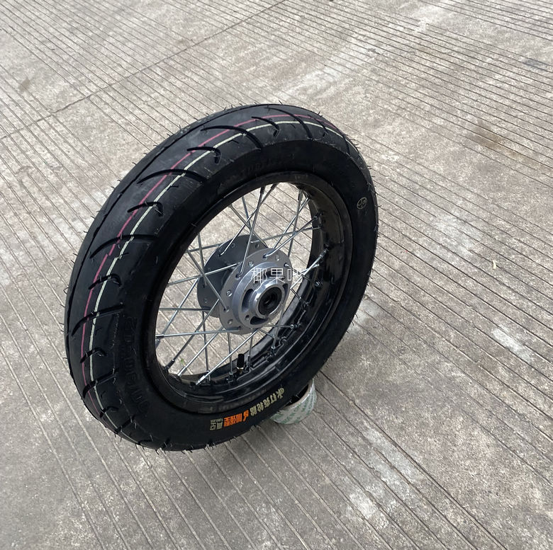 小高赛配件 阿波罗川崎越野车12寸前轮 90/90-12公路轮胎带轮毂