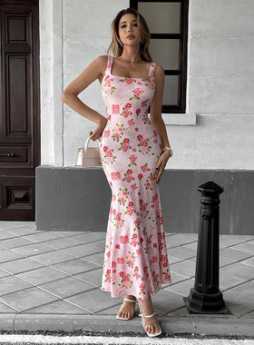 Sweet Pink Maxi 甜美碎花粉色长裙