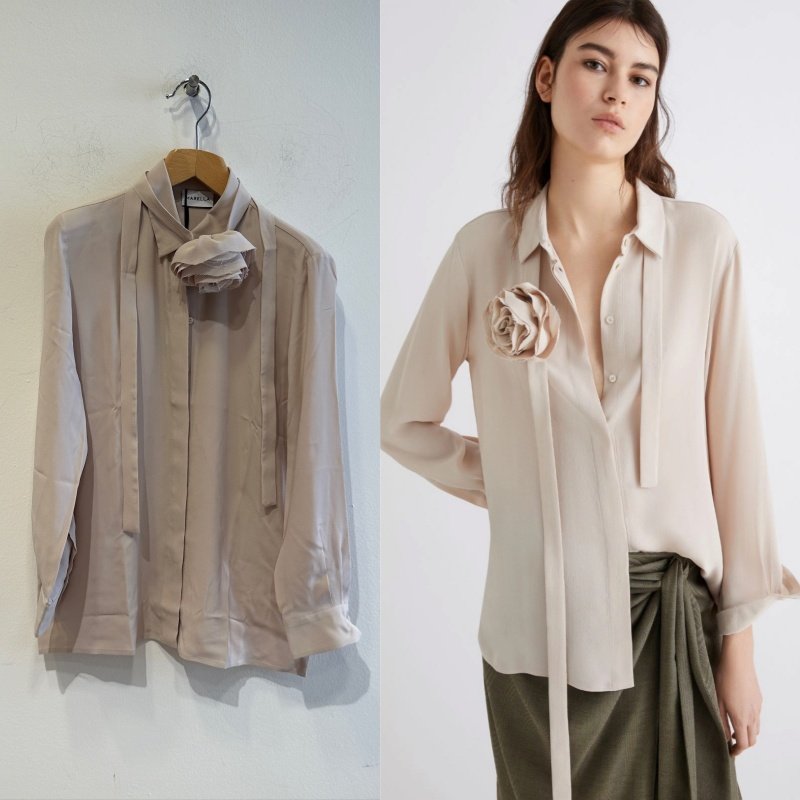 Marella直筒型百搭单排扣衬衫