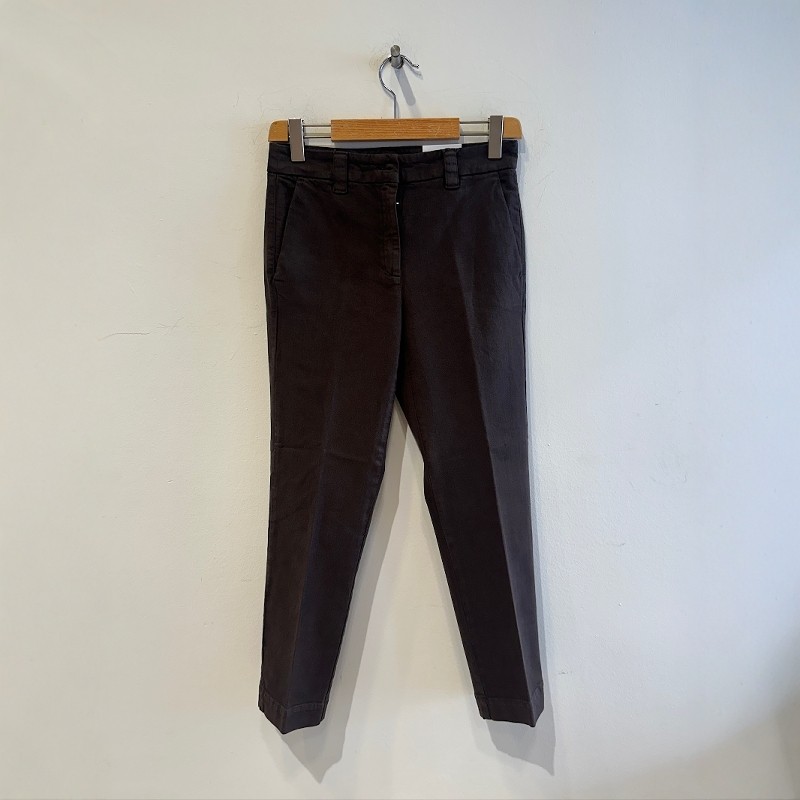 Marella自然腰通勤纯色休闲裤