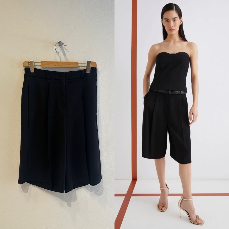 Marella自然腰百搭五分裤休闲