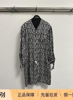 意大利正品代购S'maxmara 25秋冬新款OTTONE 女真丝宽松V领连衣裙