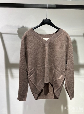 意大利正品代购 iblues 25秋冬GAFF 女百搭羊毛混纺套头V领针织衫