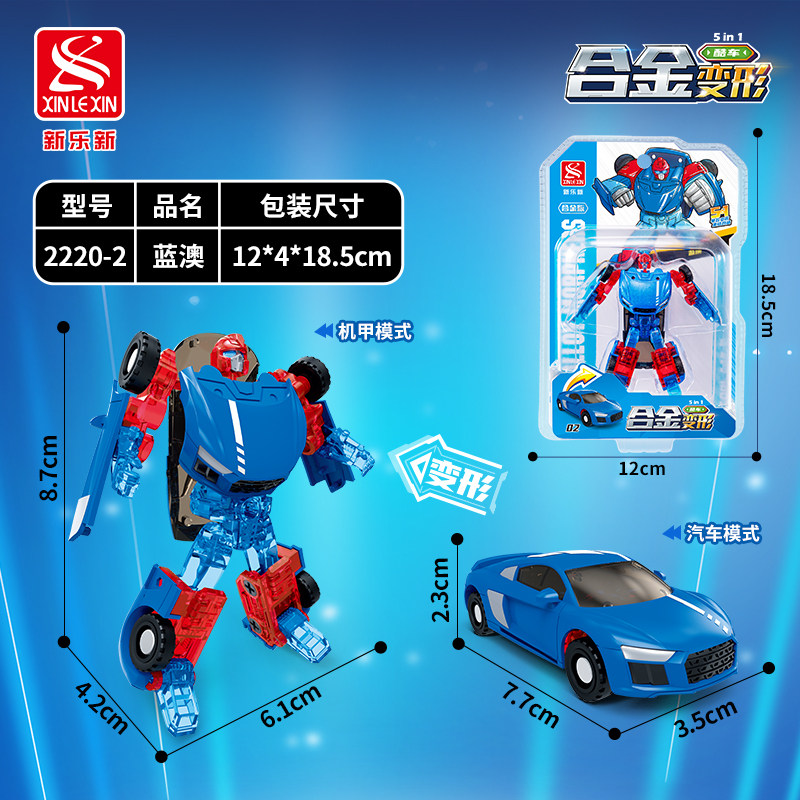 XINLE XIN 합금 레이싱 대형 장착 변환 로봇 시뮬레이션 오프로드 스포츠카 모델 소년 어린이 장난감