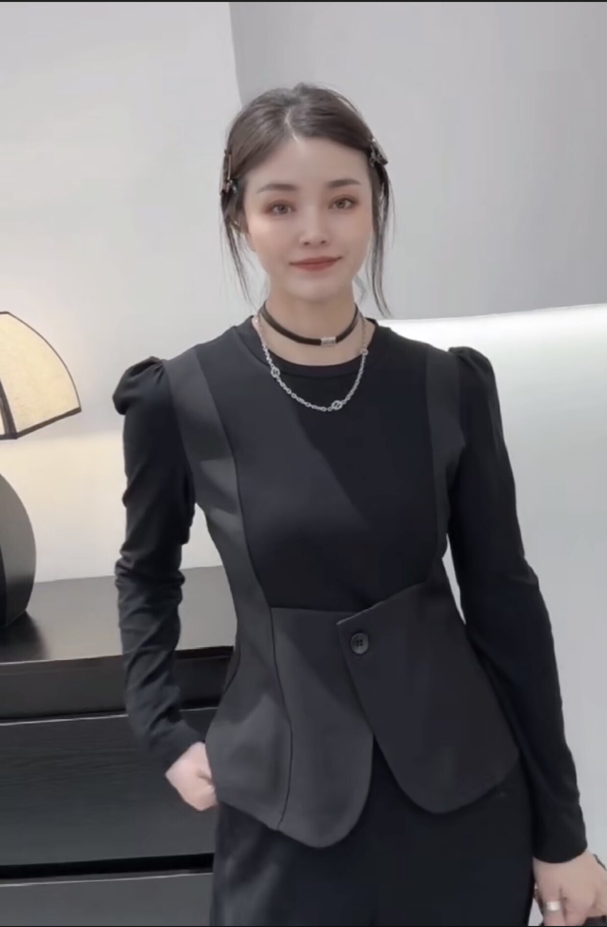 长袖通勤拼接棉女时尚T恤上衣