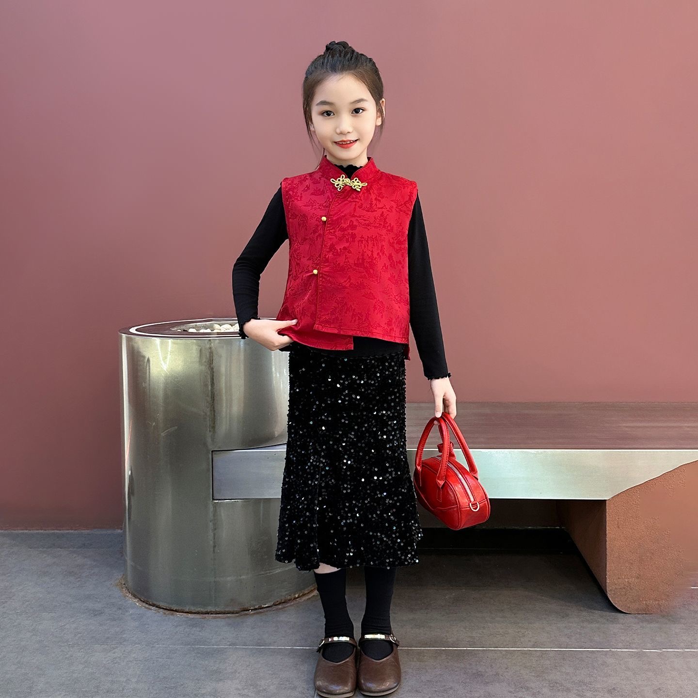 女童新中式国风唐装套装