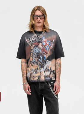 REPRESENT  25FW Iron Maiden联名骏马印花短袖T恤