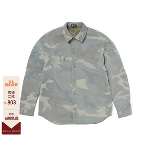 25SS 韩国先锋 春季 百搭迷彩图案翻领长袖 衬衣 THUG 衬衫 CLUB