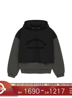 Fear Of God Essentials  双色拼接双层帽衫连帽卫衣