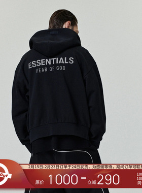 Fear of God Essentials 25春夏 Drop2 LOGO烫标印花连帽拉链卫衣