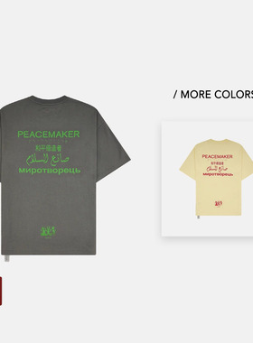 PEACEMAKER 25FW 军事风时装宽松和平缔造者印花短袖T恤