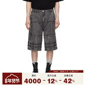 25SS 夏季 百搭高街中腰舒适宽松流行酸洗休闲牛仔裤 Juun.J 短裤