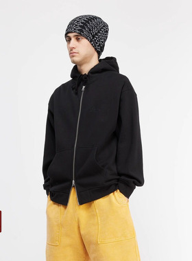 Dime 25SS 加拿大滑板品牌三色基础LOGO刺绣百搭拉链连帽卫衣帽衫