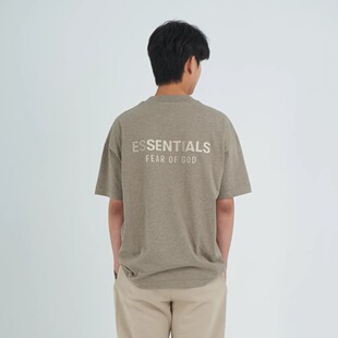 LOGO字母拉丝烫标印花T恤男女通款 Fear Essentials God 全棉