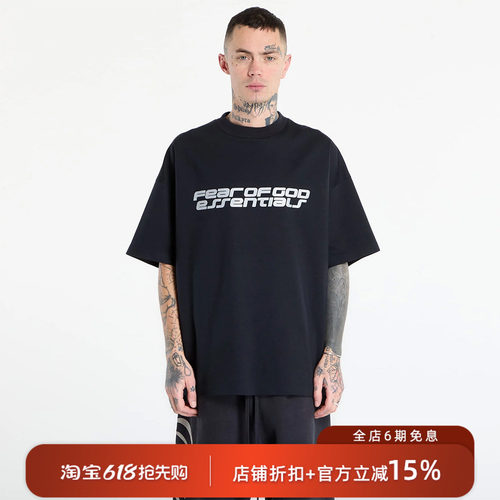 正品Fear of God Essentials 26SS 复古百搭logo印花短袖