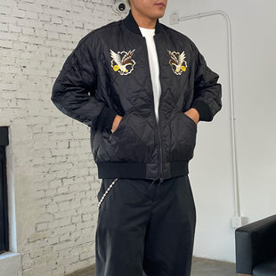 TAION 25秋冬新品 日本特制款复古刺绣双面穿羽绒服夹克外套