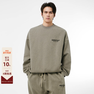 HOLIDAY 24FALL 百搭撞色大LOGO烫标印花圆领卫衣 Essentials FOG