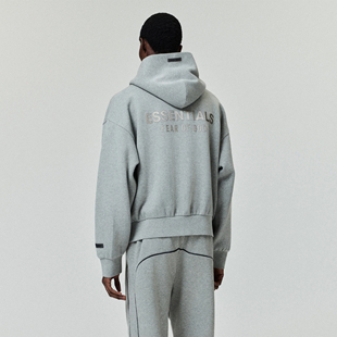 男拉链开衫 God LOGO烫标印花帽衫 连帽卫衣 Essentials Fear