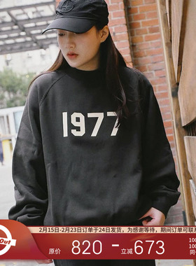 Fear Of God Essentials 1977数字印花圆领卫衣男女通款套头衫