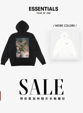 Fear Of God Essentials 花卉帽衫卫衣美式潮牌加绒男女情侣特价