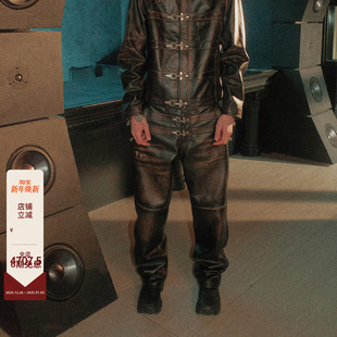 CLUB 重工做旧战壕直筒休闲长裤 韩国先锋品牌 Soldier Bio THUG