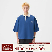 GAMES 25FW 百搭拼色字母印花设计短袖 SUMMER POLO衫