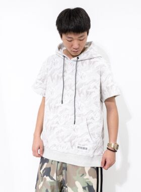 MOSTLY HEARD RARELY SEEN MHRS 连帽印花潮流短袖T恤男女同款